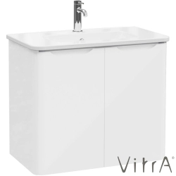 Vitra - Vitra Integra Round Kapaklı Lavabo Dolabı, Ayaksız, 80 cm, Parlak Beyaz - 69852