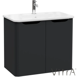 Vitra - Vitra Integra Round Kapaklı Lavabo Dolabı, Ayaksız, 80 cm, Mat Grafit