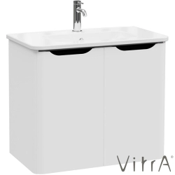 Vitra - Vitra Integra Round Kapaklı Lavabo Dolabı, Ayaksız, 80 cm, Mat Açık Gri