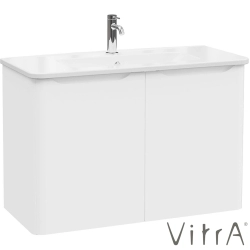 Vitra - Vitra Integra Round Kapaklı Lavabo Dolabı, Ayaksız, 100 cm, Mat Beyaz - 69862