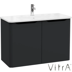 Vitra - Vitra Integra Round Kapaklı Lavabo Dolabı, Ayaksız, 100 cm, Mat Grafit