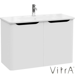 Vitra - Vitra Integra Round Kapaklı Lavabo Dolabı, Ayaksız, 100 cm, Mat Açık Gri