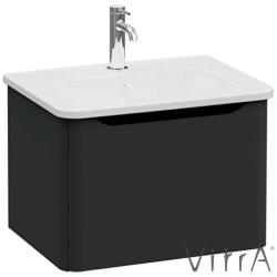 Vitra - Vitra Integra Round Tek Çekmeceli Lavabo Dolabı, Ayaksız, 60 cm, Mat Grafit - 69899