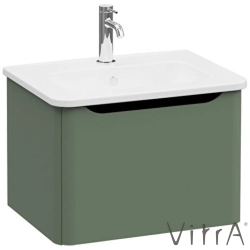 Vitra - Vitra Integra Round Tek Çekmeceli Lavabo Dolabı, Ayaksız, 60 cm, Mat Yeşil - 69902