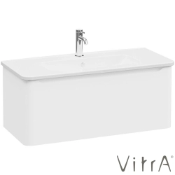 Vitra - Vitra Integra Round Tek Çekmeceli Lavabo Dolabı, Ayaksız, 100 cm, Mat Beyaz - 69916