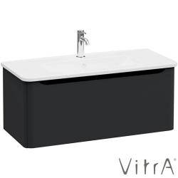 Vitra - Vitra Integra Round Tek Çekmeceli Lavabo Dolabı, Ayaksız, 100 cm, Mat Grafit - 69917