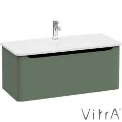 Vitra - Vitra Integra Round Tek Çekmeceli Lavabo Dolabı, Ayaksız, 100 cm, Mat Yeşil - 69920