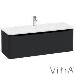 Vitra - Vitra Integra Round Tek Çekmeceli Lavabo Dolabı, Ayaksız, 120 cm, Mat Grafit - 69926