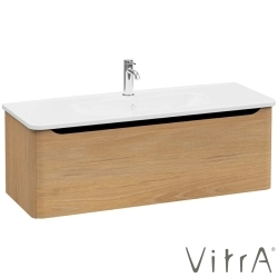 Vitra - Vitra Integra Round Tek Çekmeceli Lavabo Dolabı, Ayaksız, 120 cm, Altın Meşe - 69927