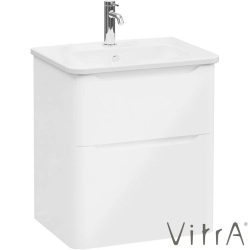 Vitra - Vitra Integra Round Çift Çekmeceli Lavabo Dolabı, Ayaksız, 60 cm, Parlak Beyaz - 69969