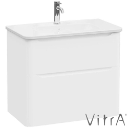 Vitra - Vitra Integra Round Çift Çekmeceli Lavabo Dolabı, Ayaksız, 80 cm, Mat Beyaz - 69979