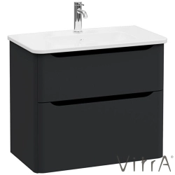 Vitra - Vitra Integra Round Çift Çekmeceli Lavabo Dolabı, Ayaksız, 80 cm, Mat Grafit - 69980