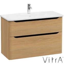 Vitra - Vitra Integra Round Çift Çekmeceli Lavabo Dolabı, Ayaksız, 100 cm, Altın Meşe - 69990