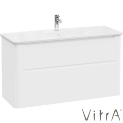 Vitra - Vitra Integra Round Çift Çekmeceli Lavabo Dolabı, Ayaksız, 120 cm, Mat Beyaz - 69997