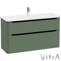 Vitra - Vitra Integra Round Çift Çekmeceli Lavabo Dolabı, Ayaksız, 120 cm, Mat Yeşil - 70001