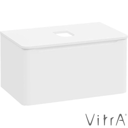 Vitra - Vitra Integra Round Tek Çekmeceli Çanak Lavabo Uyumlu Lavabo Dolabı, Mat Beyaz, 80 cm (Çanak Lavabo Hariç-Armatür Deliksiz) - 70042