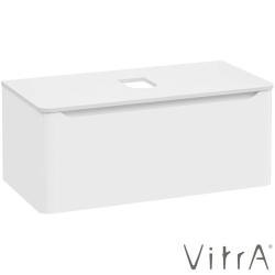 Vitra - Vitra Integra Round Tek Çekmeceli Çanak Lavabo Uyumlu Lavabo Dolabı, Mat Beyaz, 100 cm (Çanak Lavabo Hariç-Armatür Deliksiz) - 70051