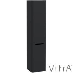 Vitra - Vitra Integra Round Çift Kapaklı Çamaşır Sepetli Boy Dolabı, Mat Grafit (Sol)