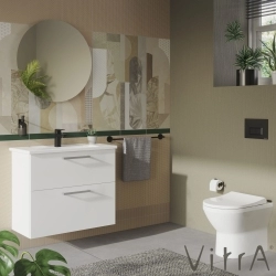Vitra - Vitra İntegra Dar Etajerli Lavabo, 80x38 cm