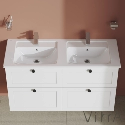 Vitra - Vitra Integra Etajerli Lavabo, 120 cm Çift Hazneli