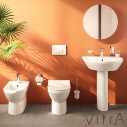 Vitra - Vitra Integra Round Rim-ex Kanalsız Duvara Tam Dayalı Yerden Tek Klozet