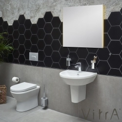 Vitra - Vitra Integra Round Rim-ex Kanalsız Duvara Tam Dayalı Yerden Tek Klozet