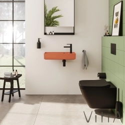 Vitra - Vitra Integra Square Rim-ex Kanalsız Asma Klozet, Gizli Montaj, Mat Siyah