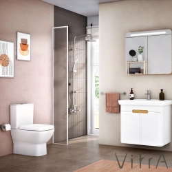 Vitra - Vitra Integra Square Rim-ex Kanalsız Duvara Tam Dayalı Klozet