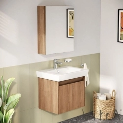 Vitra - Vitra Step Lavabo Dolabı Demonte Set, 65 cm, Altın Meşe (Lavabo Dolabı, Dolaplı Ayna)