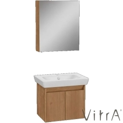Vitra - Vitra Step Lavabo Dolabı Demonte Set, 65 cm, Altın Meşe (Lavabo Dolabı, Dolaplı Ayna)