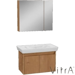 Vitra - Vitra Step Lavabo Dolabı Demonte Set, 85 cm, Altın Meşe (Lavabo Dolabı, Dolaplı Ayna)