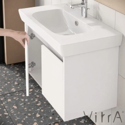 Vitra - Vitra Step Lavabo Dolabı Demonte Set, 85 cm, Beyaz (Lavabo Dolabı, Dolaplı Ayna)