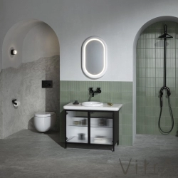 Vitra - Vitra Liquid Seramik Tezgah, 100 cm, Beyaz (Lavabo Delikli-Armatür Delikli)