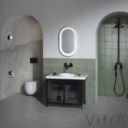 Vitra - Vitra Liquid Seramik Tezgah, 100 cm, Beyaz (Lavabo Delikli-Armatür Delikli)
