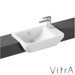 Vitra - Vitra Integra Köşeli Dar Yarım Tezgah Lavabo, 55 cm
