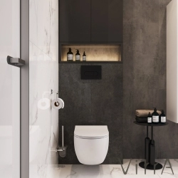 Vitra - Vitra Root Round Kumanda Paneli, Mat Siyah