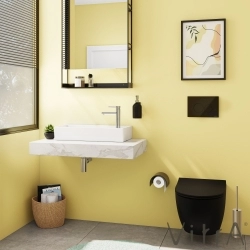 Vitra - Vitra ArchiPlan Sağdan Armatür Delikli Çanak Lavabo, 60x28 cm