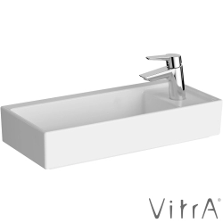 Vitra - Vitra ArchiPlan Sağdan Armatür Delikli Çanak Lavabo, 60x28 cm, VitraClean