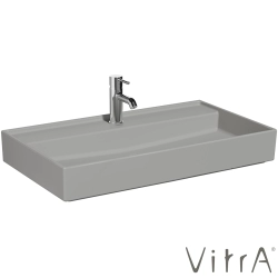 Vitra - Vitra ArchiPlan Lavabo, 80x46 cm, Mat Taş Gri, VitraClean