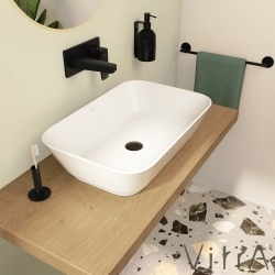 Vitra - Vitra Geo Dikdörtgen Çanak Lavabo, 60 cm, Mat Beyaz