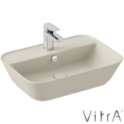 Vitra - Vitra Geo Dikdörtgen Çanak Lavabo, 60 cm, Mat Kum Beji