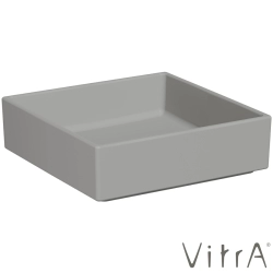 Vitra - Vitra ArchiPlan Kare Çanak Lavabo, 40 cm, Mat Taş Gri, VitraClean