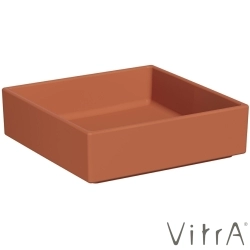 Vitra - Vitra ArchiPlan Kare Çanak Lavabo, 40 cm, Mat Terra Rosa, VitraClean