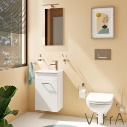 Vitra - Vitra Mia Etajerli Lavabo, Sağdan Armatür Delikli, 40 cm