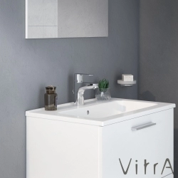 Vitra - Vitra Mia Demonte Set, 60 cm, Çekmeceli, (Lavabo Dolabı, Aydınlatmalı Ayna), Parlak Beyaz