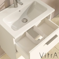 Vitra - Vitra Mia Demonte Set, 60 cm, Çekmeceli, (Lavabo Dolabı, Aydınlatmalı Ayna), Parlak Beyaz