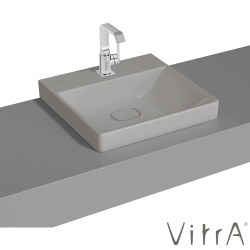 Vitra - Vitra Metropole Çanak Lavabo, 50 cm, Mat Taş Gri, VitraClean