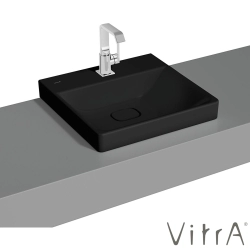 Vitra - Vitra Metropole Çanak Lavabo, 50 cm, Mat Siyah, VitraClean