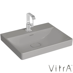 Vitra - Vitra Metropole Lavabo, 60 cm, Mat Taş Gri, VitraClean