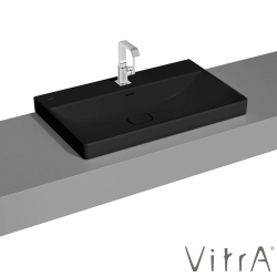 Vitra - Vitra Metropole Çanak Lavabo, 80 cm, Mat Siyah, VitraClean